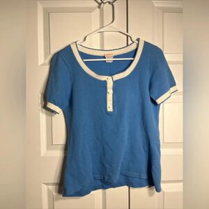Catalina Sportswear Top 70s Blue And White Size M